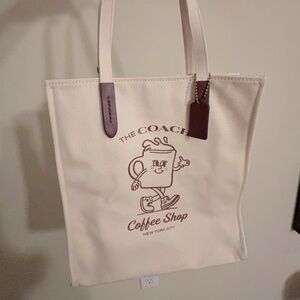 NWT- Coach Coffee Shop Tote Bag